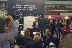 At the International Beauty Exhibition in Saint-Petersburg (Nevskie berega) as an Italian to Russian interpreter of Primia cosmetici company