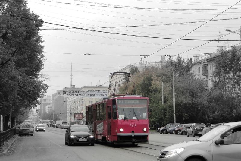 vecchio tram sovietico russo