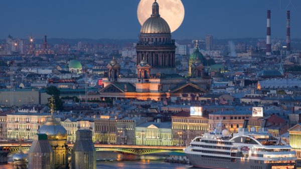 Panorama di San Pietroburgo Cattedrale di Sant'Isacco dall'alto